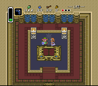 Screenshot Thumbnail / Media File 1 for Legend of Zelda, The - A Link to the Past (USA) [Hack by JaSp v2.0] (Time+Day-Night Cycle)